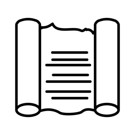 Old paper scroll iconのイラスト素材