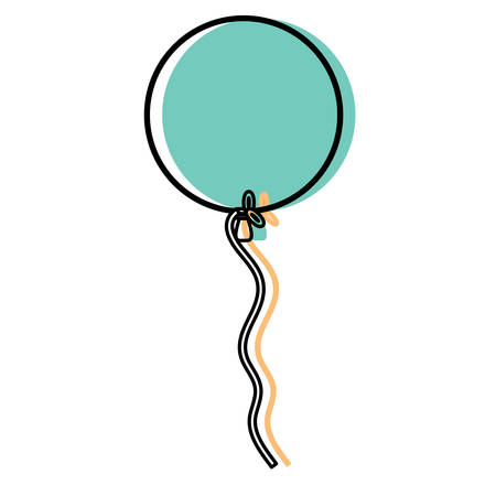 balloon icon over white background, colorful design vector illustrationのイラスト素材