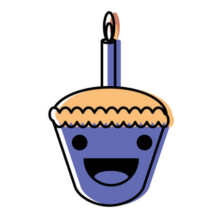 birthday cupcake iconのイラスト素材