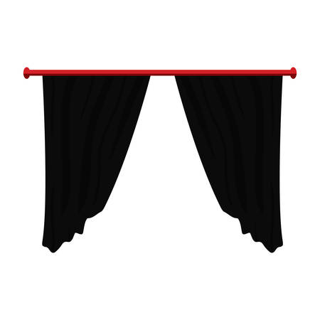 home curtains icon over white background vector illustrationのイラスト素材