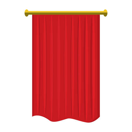 curtain icon over white background, colorful design  vector illustrationのイラスト素材