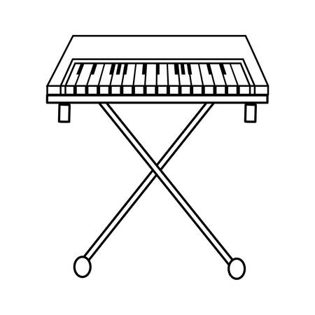 piano  instrument icon over white background vector illustrationのイラスト素材