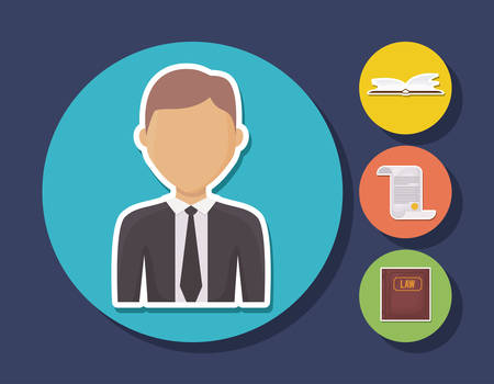 Law and justice designのイラスト素材