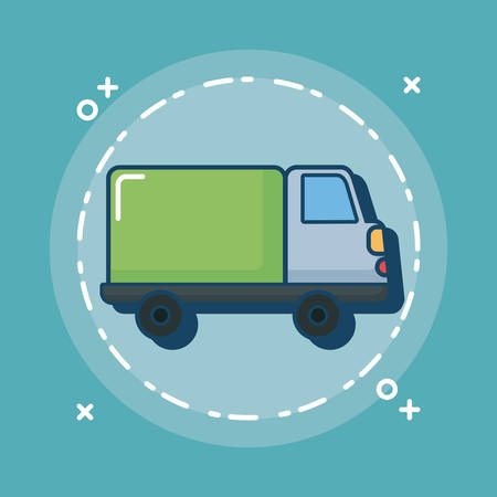 Cargo truck icon imageのイラスト素材