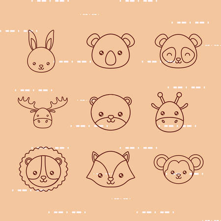 Cute animals designのイラスト素材