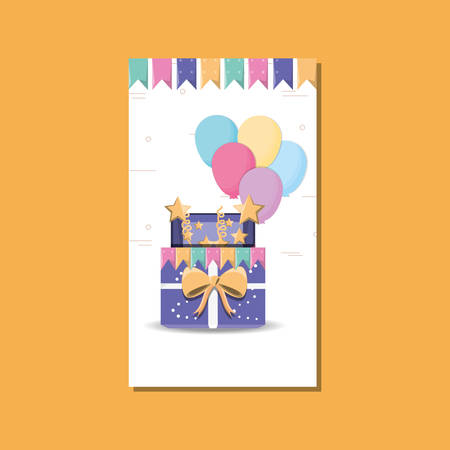 Happy birthday card iconのイラスト素材