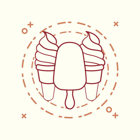 Ice cream designのイラスト素材