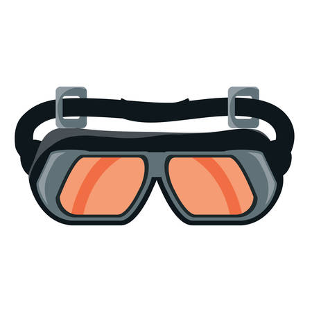 Motorcycle goggles icon over white background, colorful design vector illustrationのイラスト素材