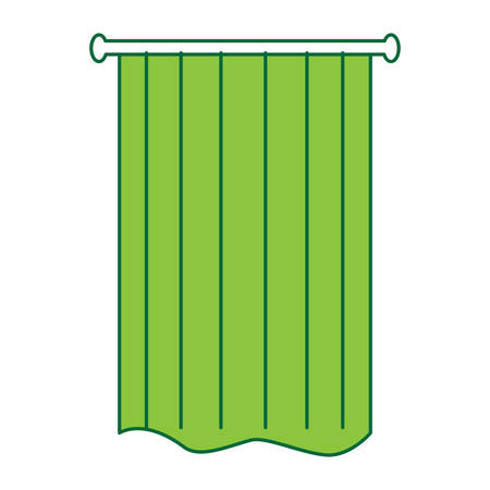 Green curtain icon over white background vector illustrationのイラスト素材
