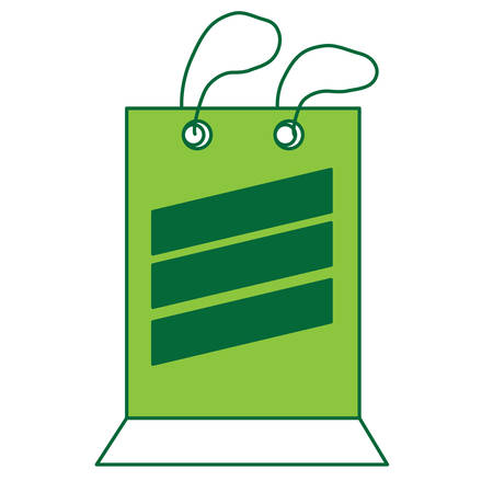 A green shopping bag icon over white background vector illustrationのイラスト素材