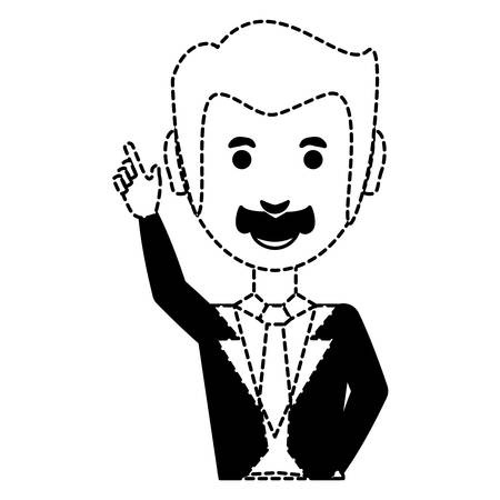 cartoon businessman iconのイラスト素材