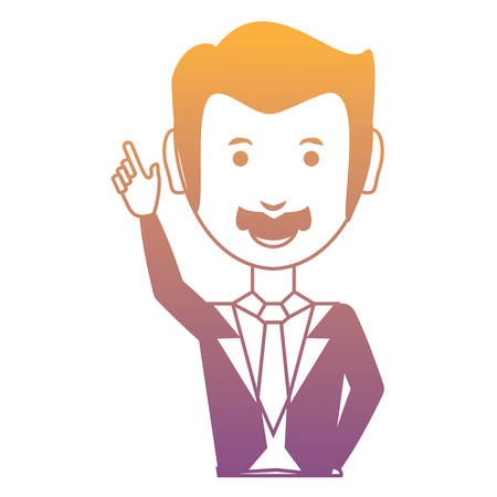 Cartoon businessman iconのイラスト素材