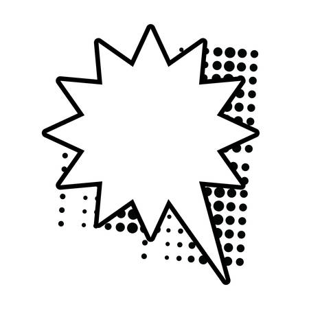 pop art style of Speech burst icon over white background vector illustrationのイラスト素材