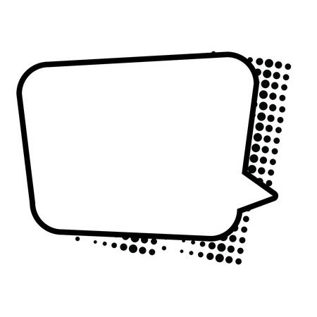 Speech rectangle bubble icon over white background, pop art style and colorful design. vector illustrationのイラスト素材