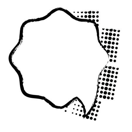 sketch of Speech bubble icon over white background, pop art style. vector illustrationのイラスト素材