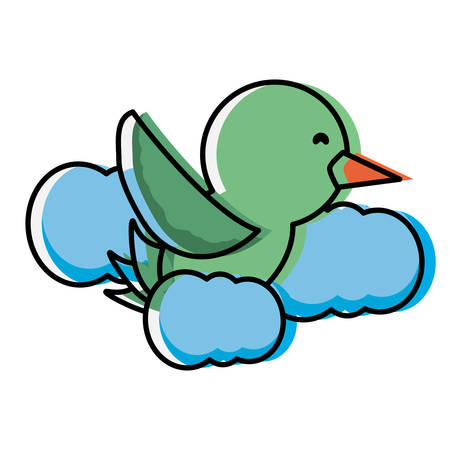 Cute bird iconのイラスト素材