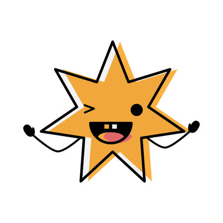 Kawaii star iconのイラスト素材