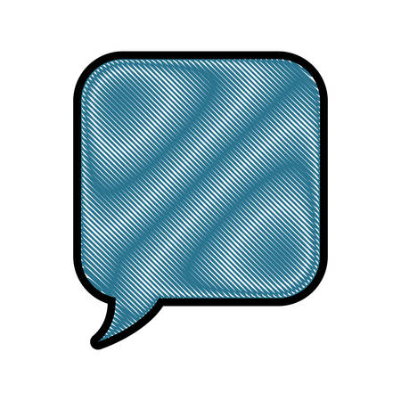 Speech square bubble icon over white background, colorful design. vector illustrationのイラスト素材