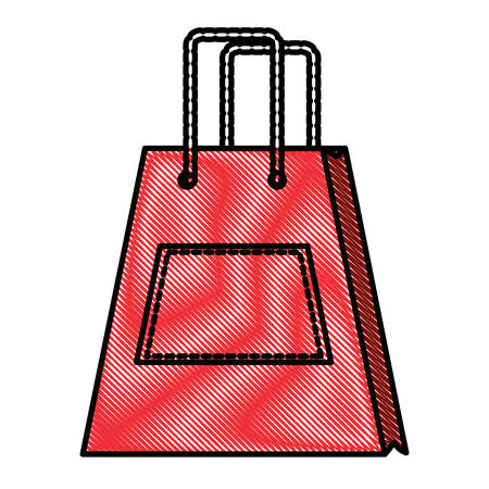 shopping bag icon over white background, colorful design.  vector illustrationのイラスト素材