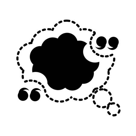 Quotation mark speech cloud icon over white background vector illustrationのイラスト素材