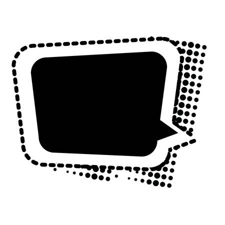Speech rectangle bubble icon over white background, pop art style and colorful design. vector illustrationのイラスト素材