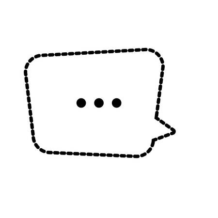 Speech rectangle bubble icon over white background vector illustrationのイラスト素材
