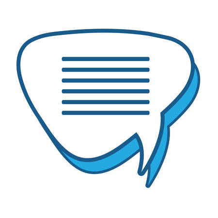 Speech bubble icon over white background vector illustrationのイラスト素材