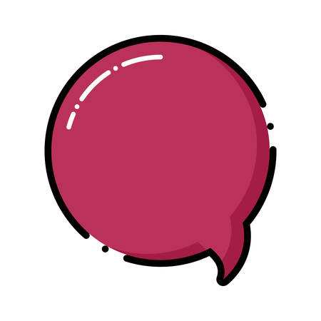 circular Speech bubble icon over white background, colorful design. vector illustrationのイラスト素材