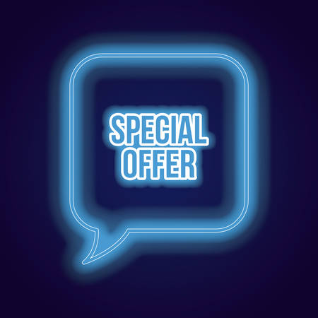 Neon speech bubble designのイラスト素材