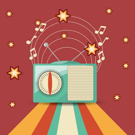 Retro music designのイラスト素材