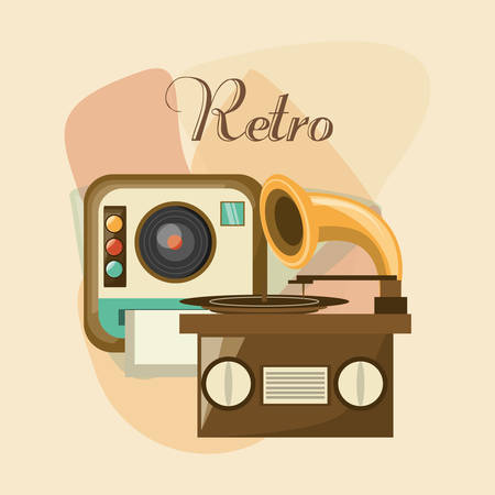 Retro music designのイラスト素材
