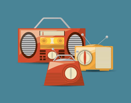 Retro music designのイラスト素材