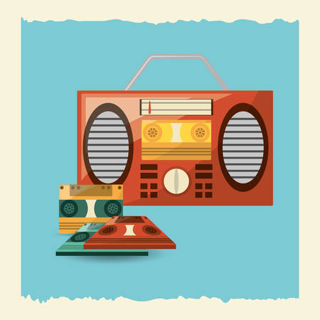 Retro music designのイラスト素材