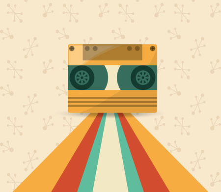Retro music designのイラスト素材