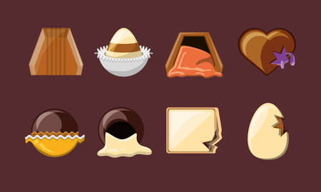 Chocolate candies designのイラスト素材