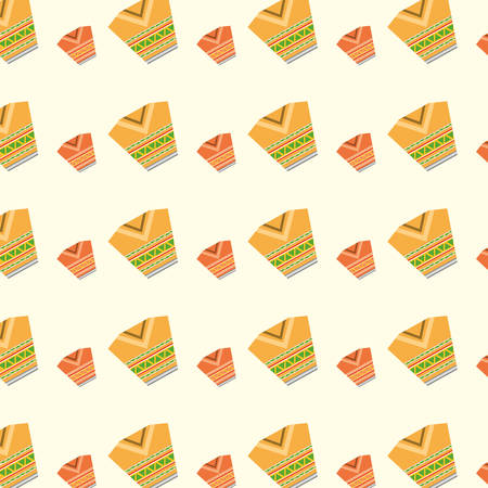 Mexican ponches background, colorful design vector illustration.のイラスト素材