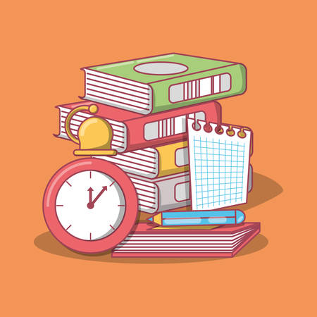 Back to school design with books and other iconsのイラスト素材