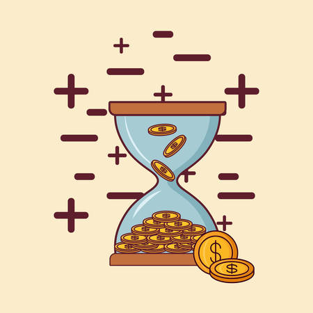Money hourglass designのイラスト素材