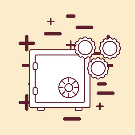 Money savings design with vaultのイラスト素材