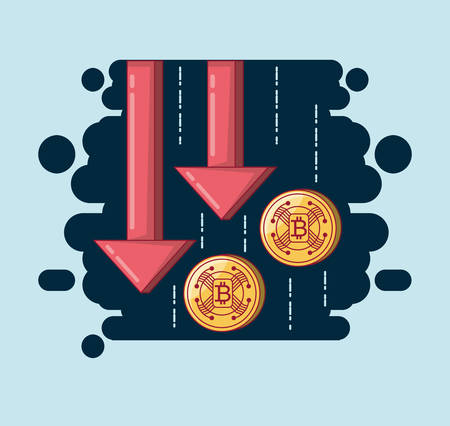 Cryptocurrency design concept.のイラスト素材