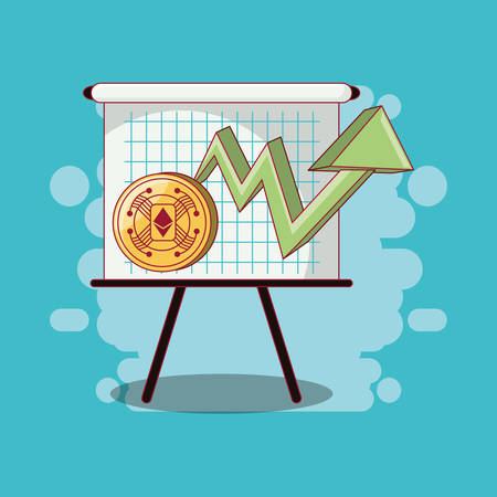 Cryptocurrency design concept.のイラスト素材