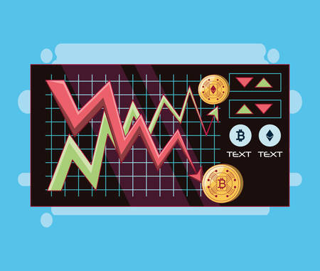 Cryptocurrency infographic designのイラスト素材