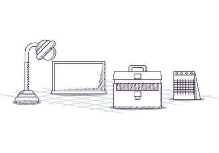 Office supplies designのイラスト素材