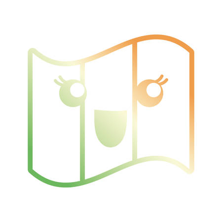 Ireland flag icon over white background vector illustrationのイラスト素材