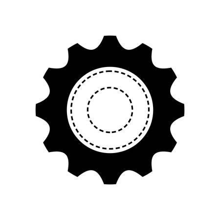 Gear wheel icon over white background vector illustrationのイラスト素材