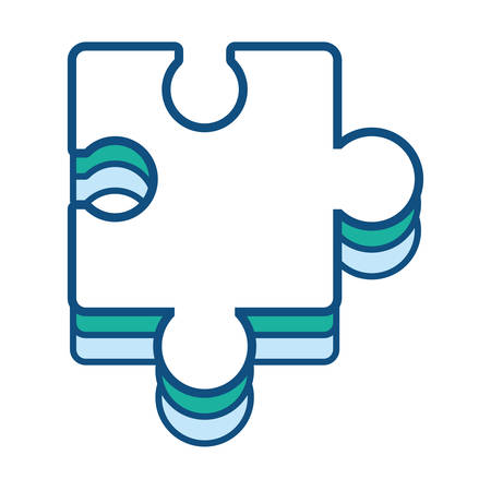 Puzzle piece icon over white background, colorful design vector illustrationのイラスト素材