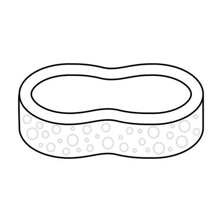Cleaning sponge icon over white background vector illustrationのイラスト素材