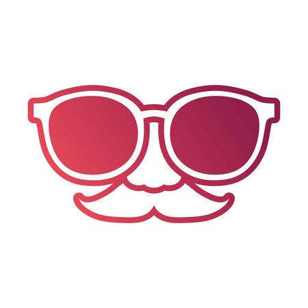 Comic face with glasses iconのイラスト素材