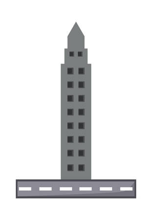 A city building design isolated on plain background.のイラスト素材