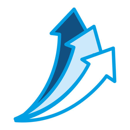 A curve arrows icon isolated on white background.のイラスト素材